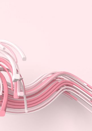 pink random lines in wave form