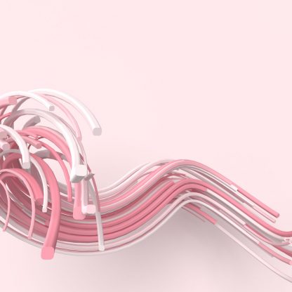 pink random lines in wave form