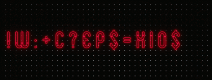 example of a neon sign decoding text effect, Blender template