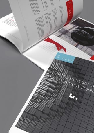 reduced InDesign business brochure layout, print ready